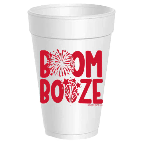 Boom Booze Styrofoam Cups