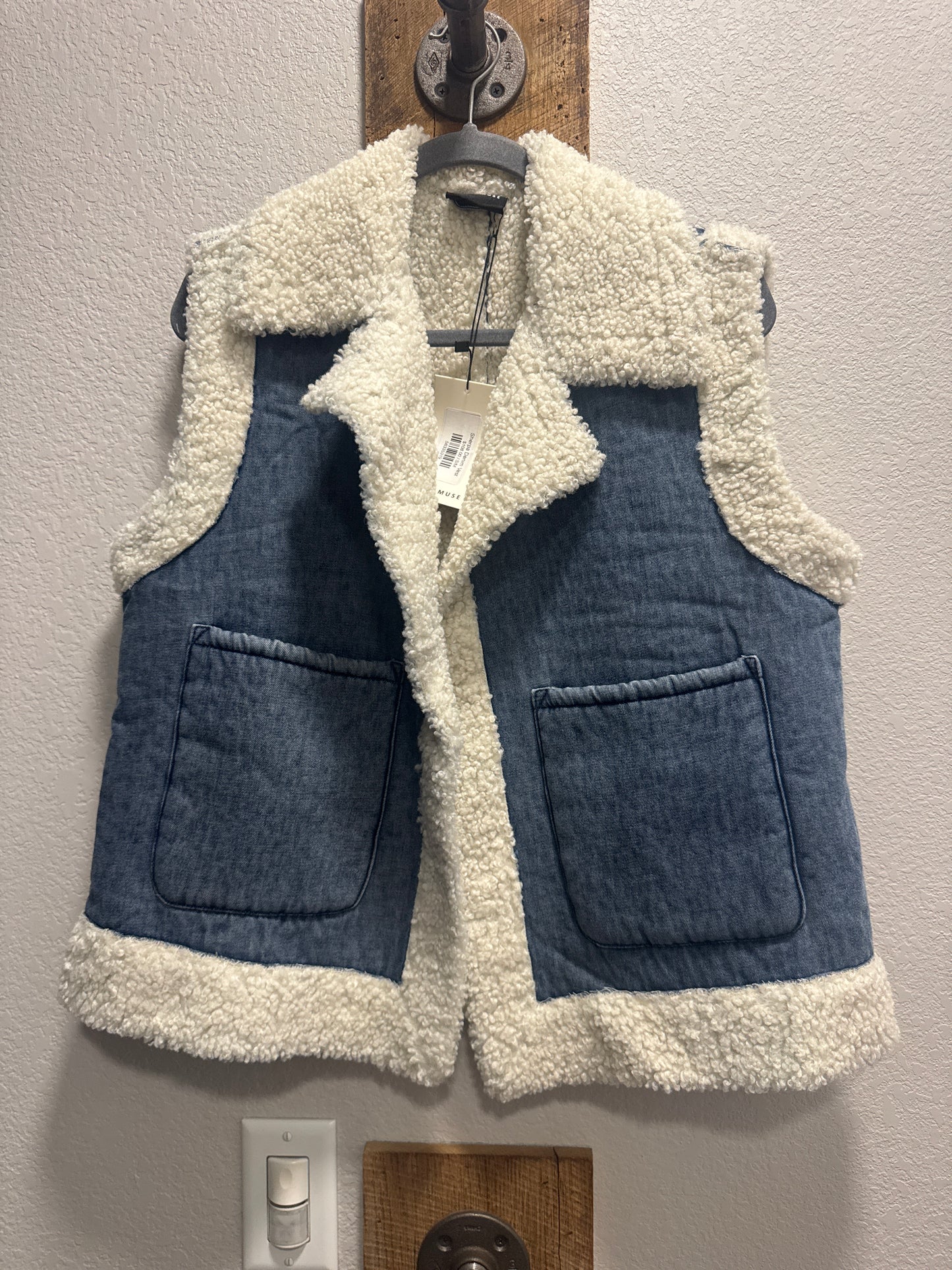 Sherpa Denim Vest