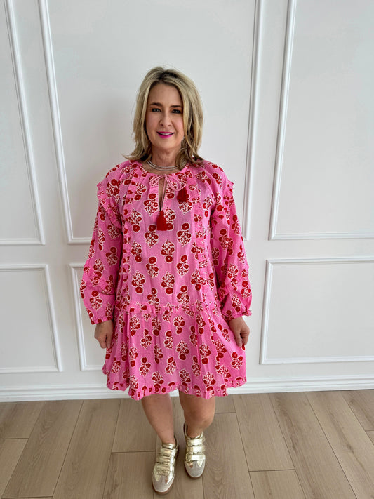 Shawna Tunic Dress - Pink