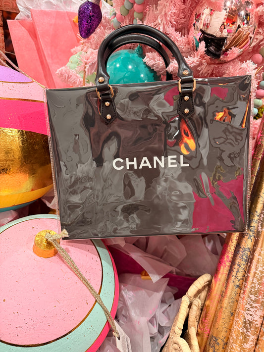 CHANEL MEDIUM SHOPPING BAG WITH LEATHER CROSS BODY STRAP