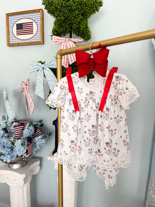 The Ellie Grace Liberty And Lace Skirted Bloomers
