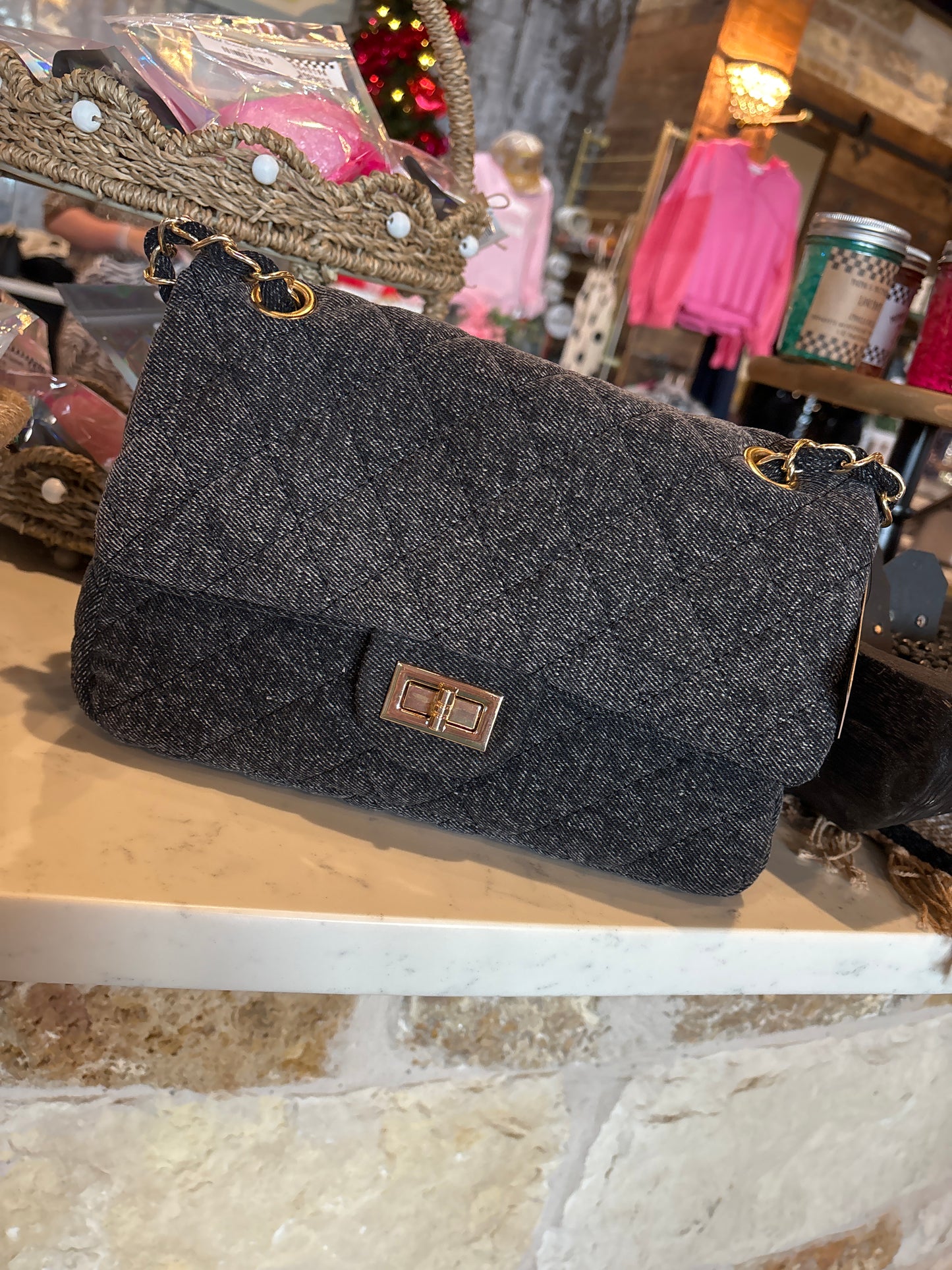 Denim handbag