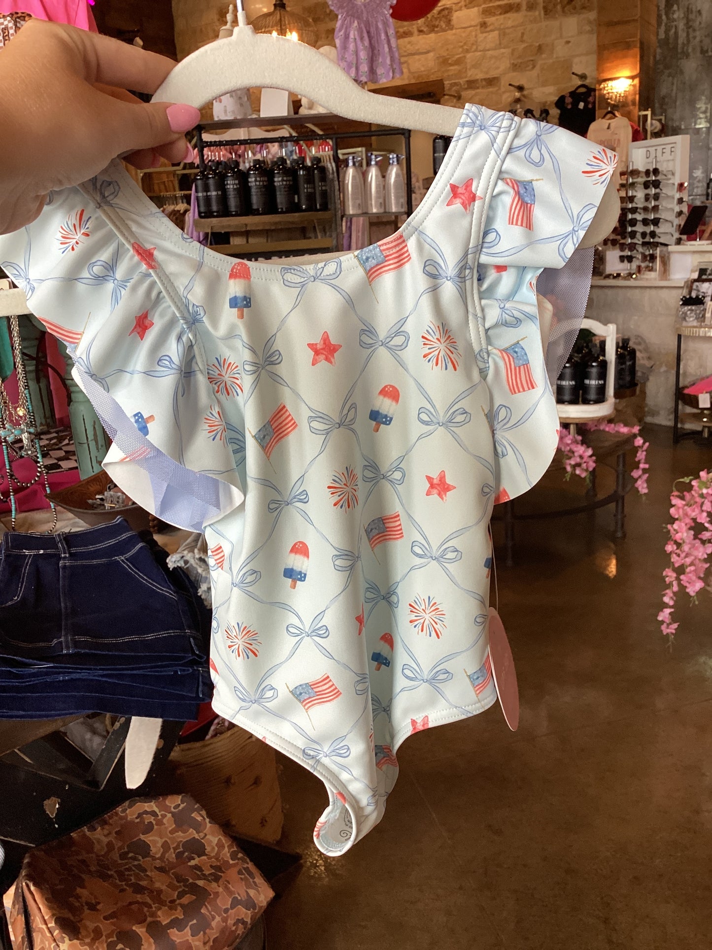 Patriotic Trellis Bathing Suit