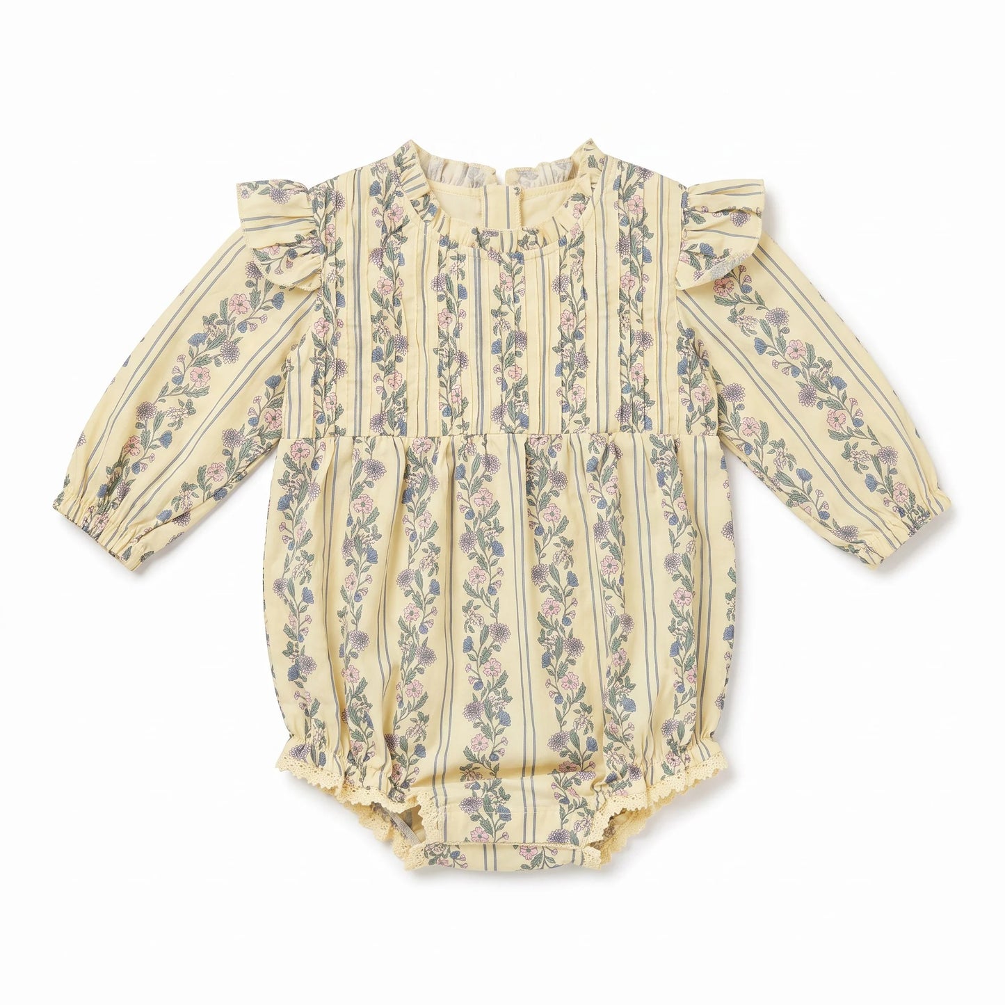 Elizabeth Bubble - Yellow Floral Stripe