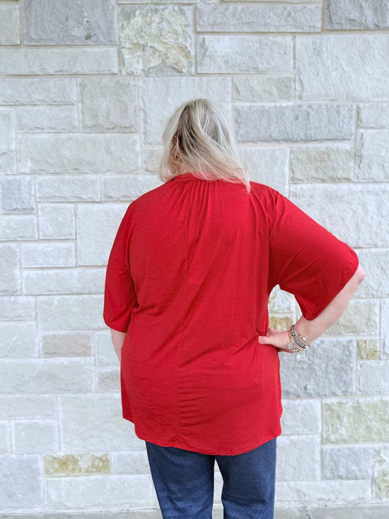 Lizzy Breeze Wrinkle-Free Mandarin Collar Blouse