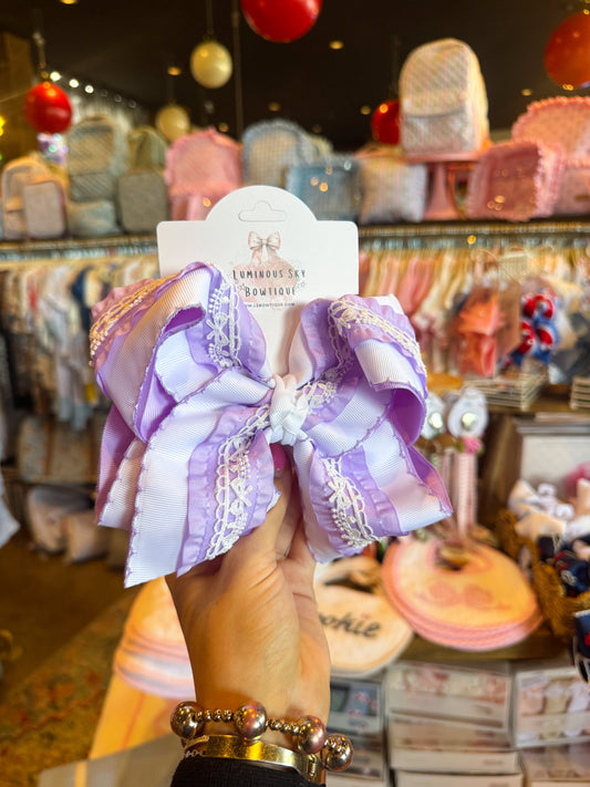 Lavender Lace Darling Bow