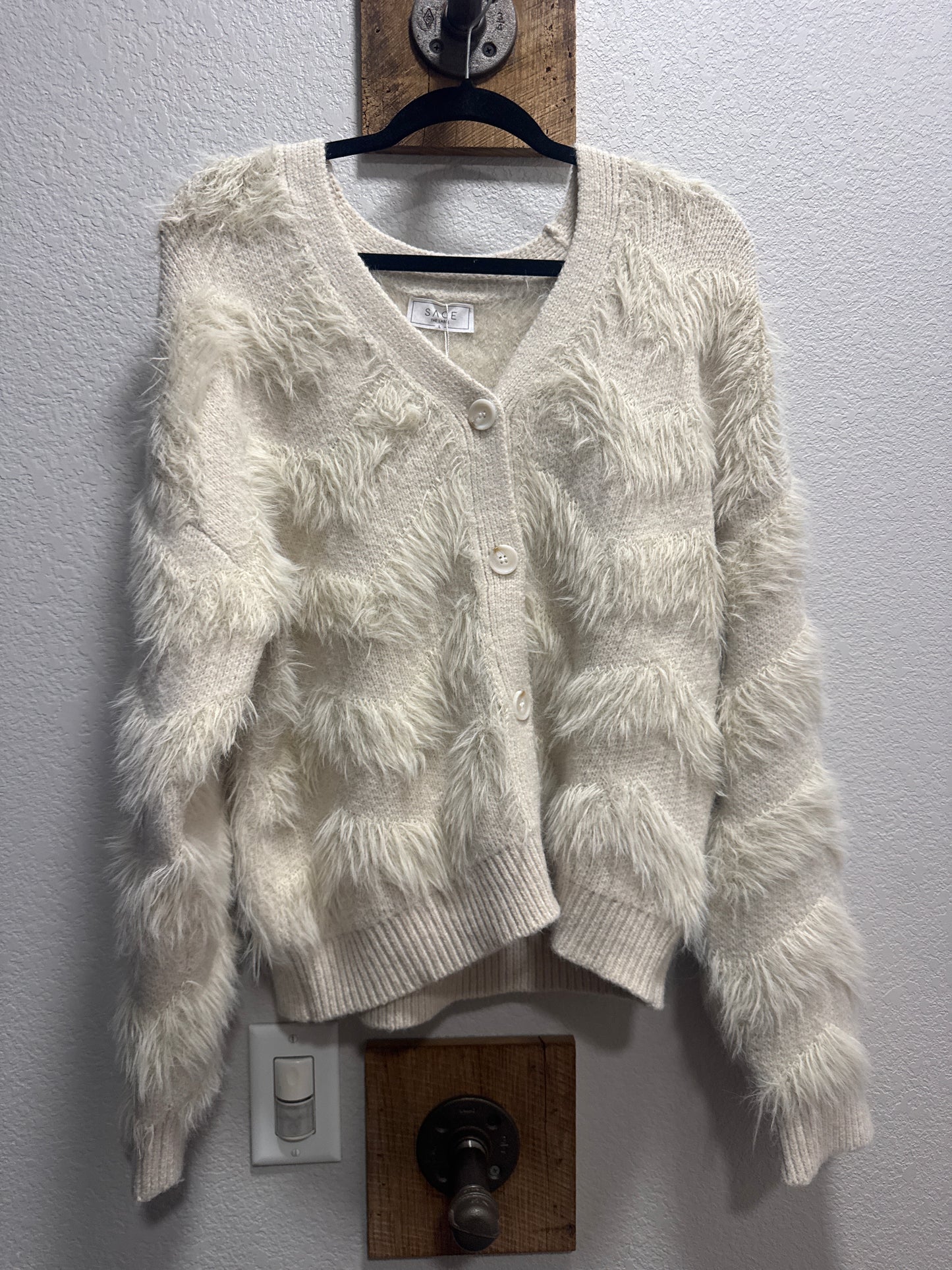 Delia Feather Striped Cardigan