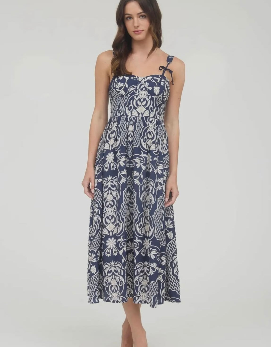 Navy Maxi Dress Sz L