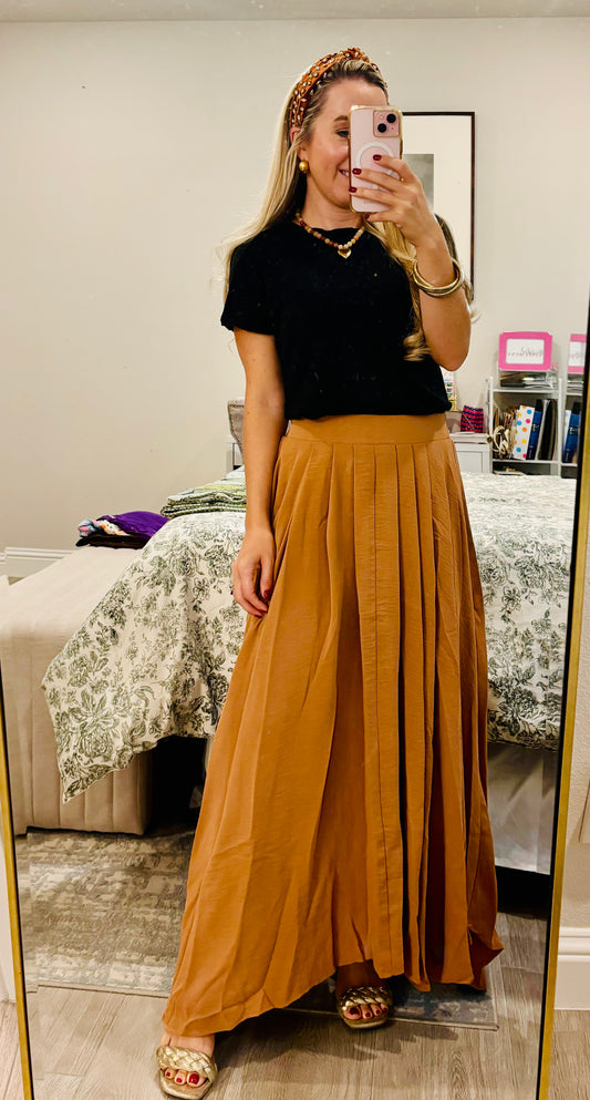 Pleated Midi Skirt