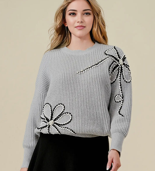 Pearl knit sweater