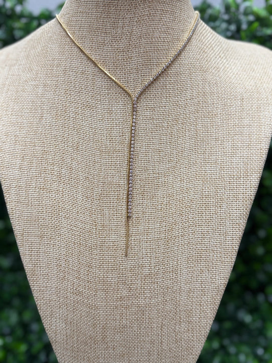 Eleanor Dainty Gold & Shimmering CZ Minimalist Necklace