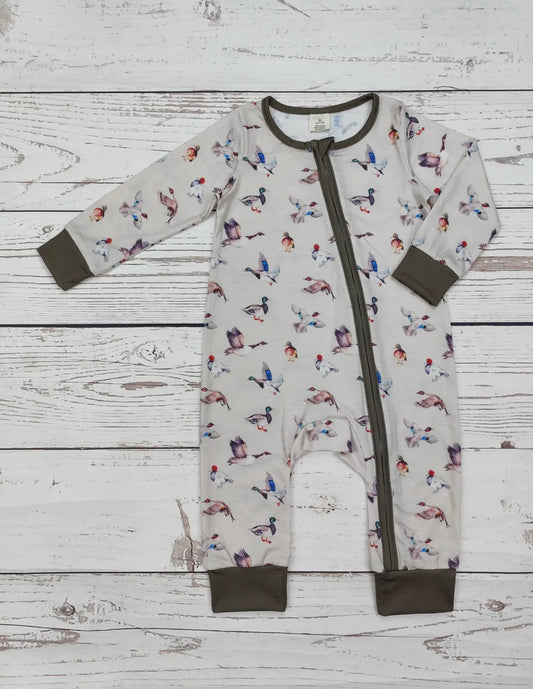 Baby boy duck sleeper with zipper