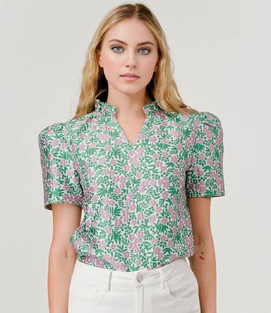 Floral Textured Top