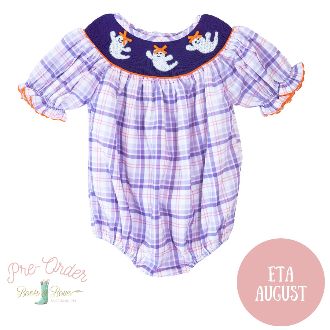 Girls Smocked Ghost Bubble