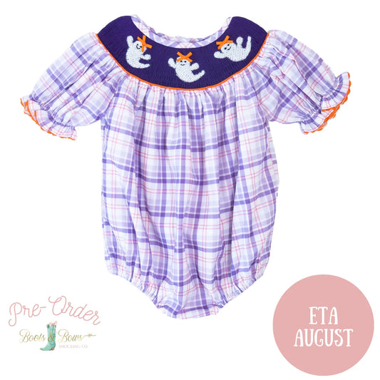 Girls Smocked Ghost Bubble