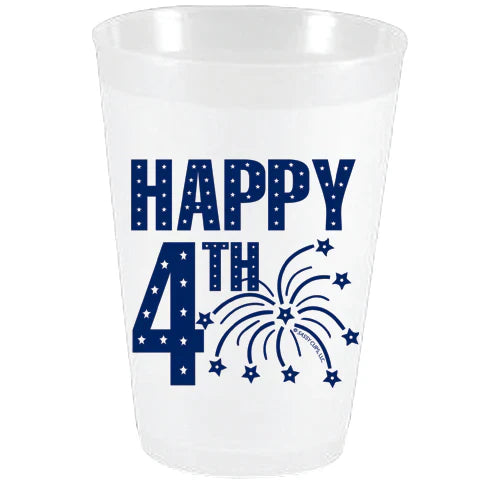 Happy 4th- Plastic Cups