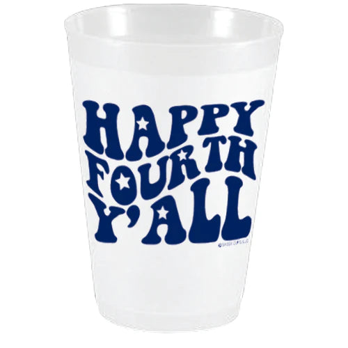 Happy Fourth Yall- Plastic Cups