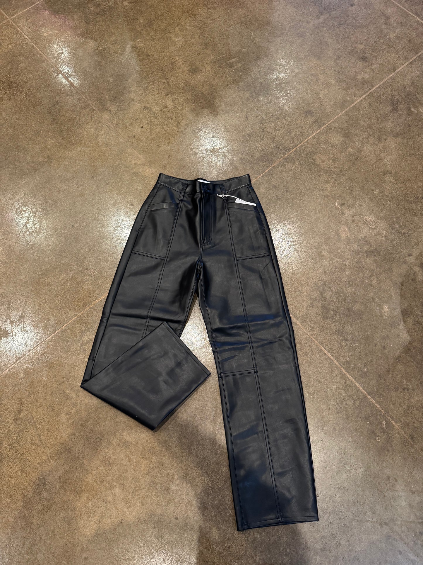 Taylor Bowed Straight Slate Pant- Black