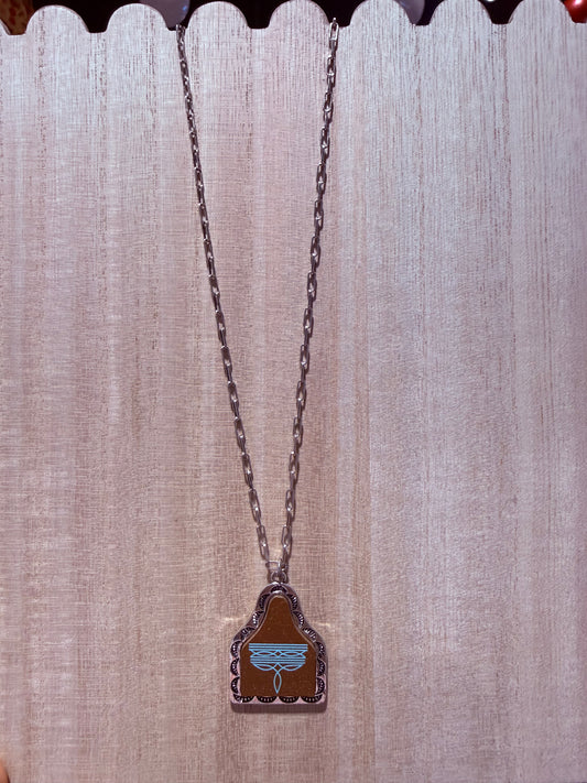 Saddle Up Tag Western Necklace