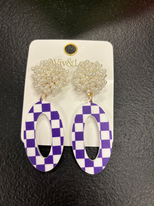 Check earrings