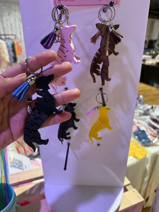 Weenie Dachshund Dog Fidget Keychain