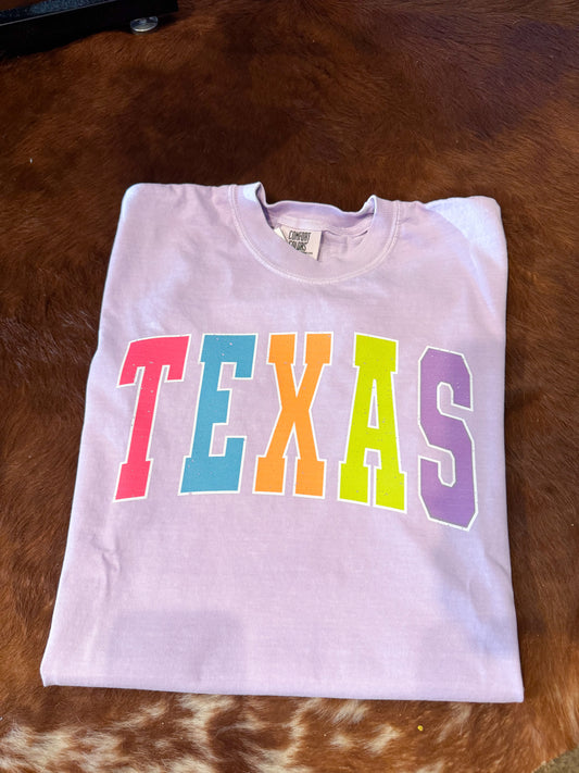 Texas Tee- Lavendar