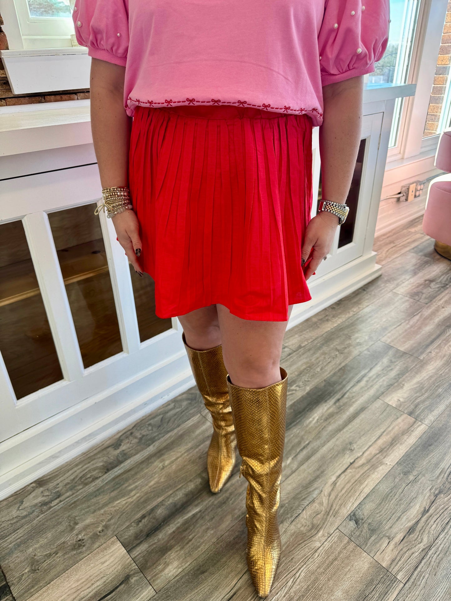 Aria Red Skirt