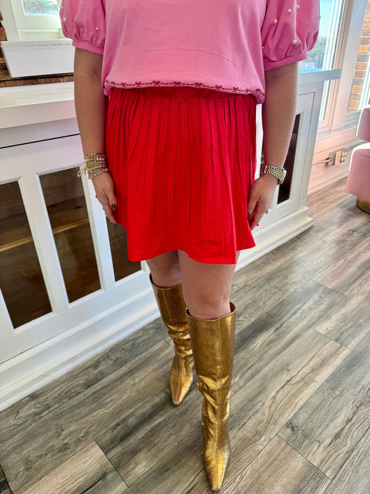 Aria Red Skirt