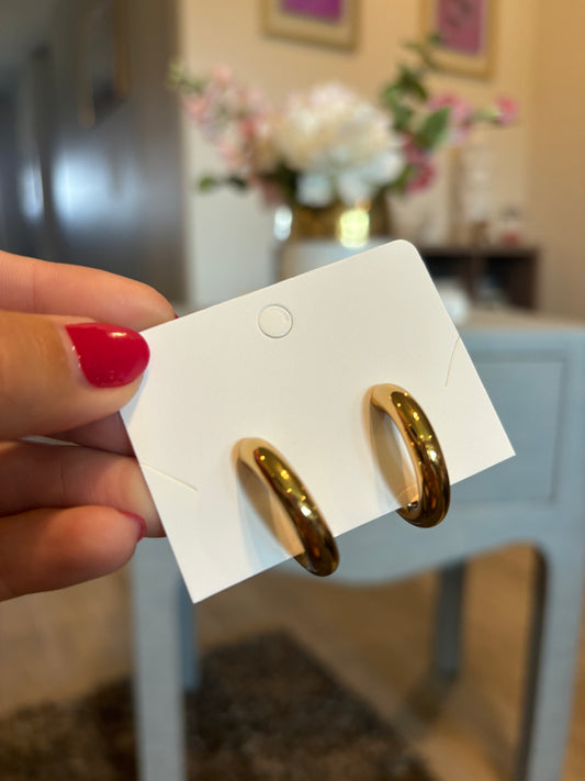 18k plated hoops
