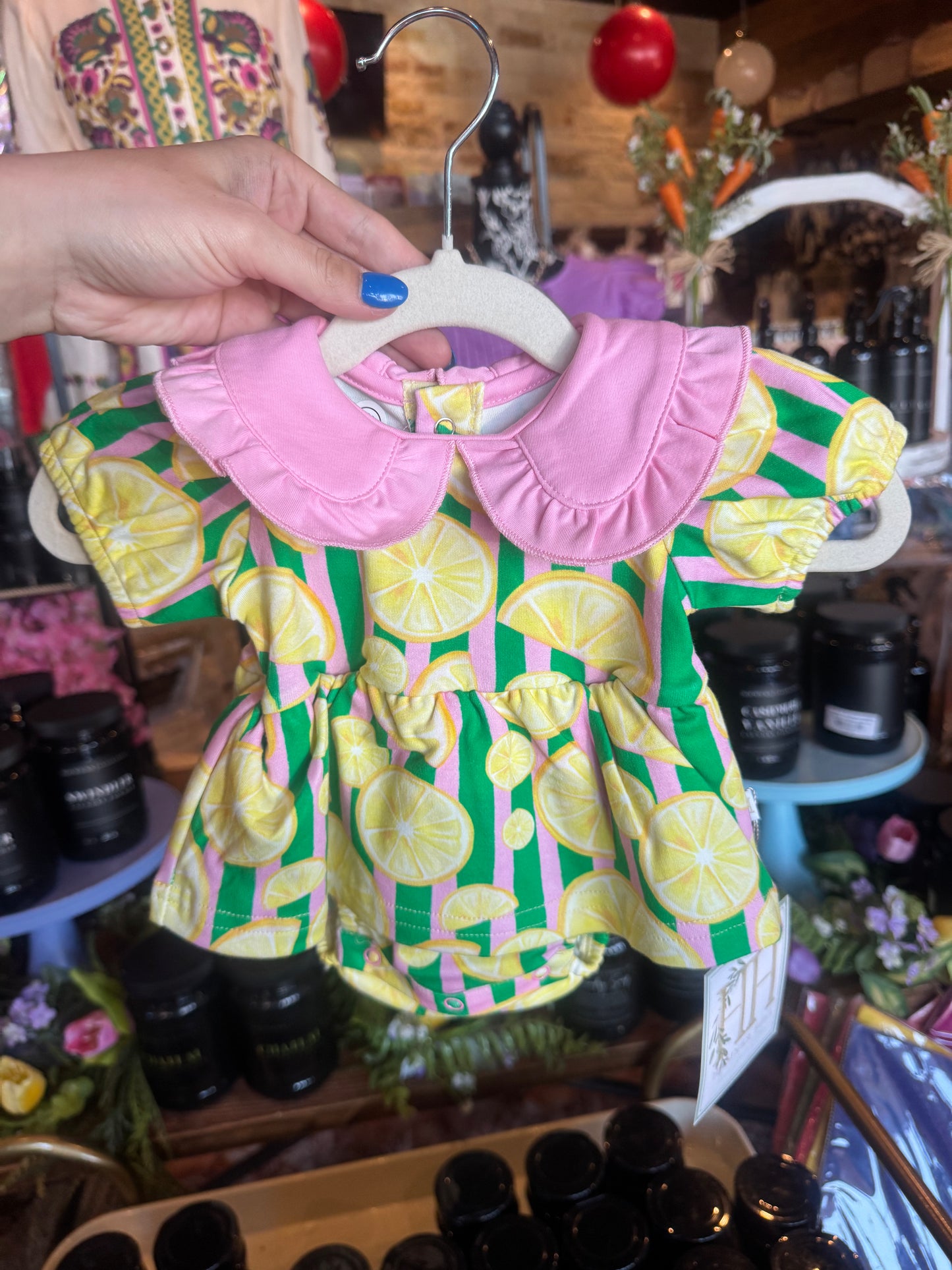Girls Lemon Cotton Bubble