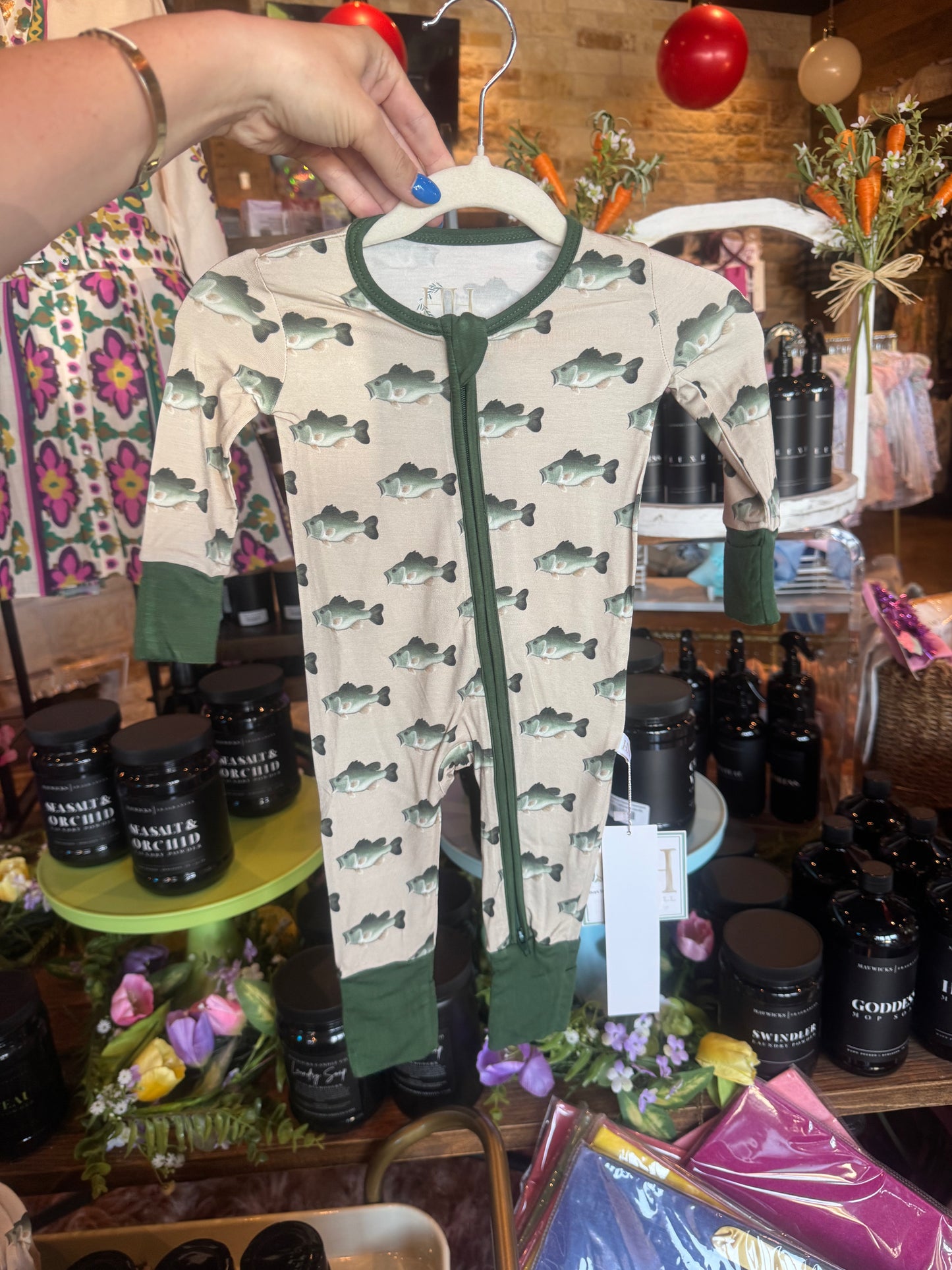 Boys Bass Double Zipper Romper