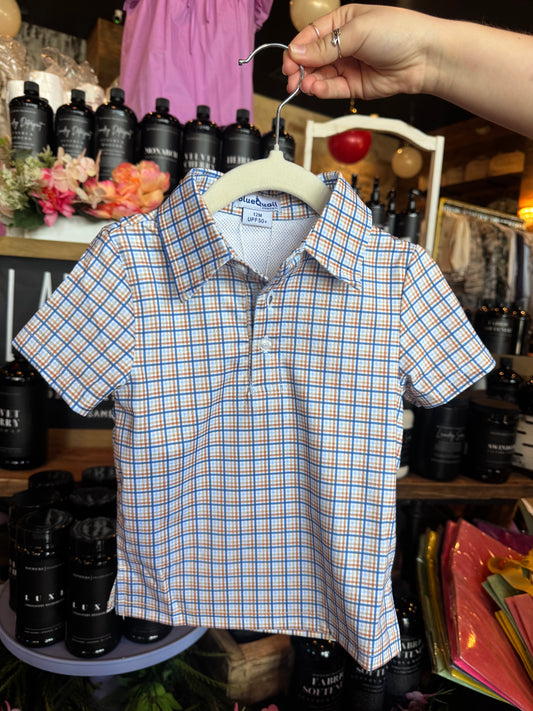 Youth Plaid Short Sleeve Button-Up