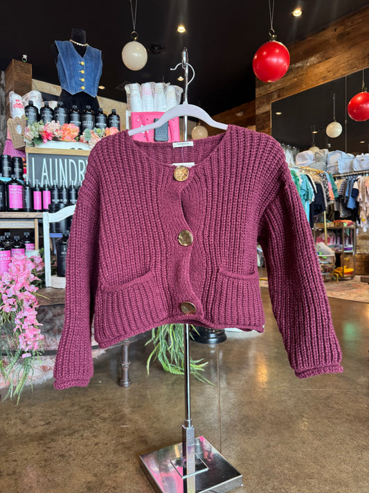 Daisy Sweater Burgundy