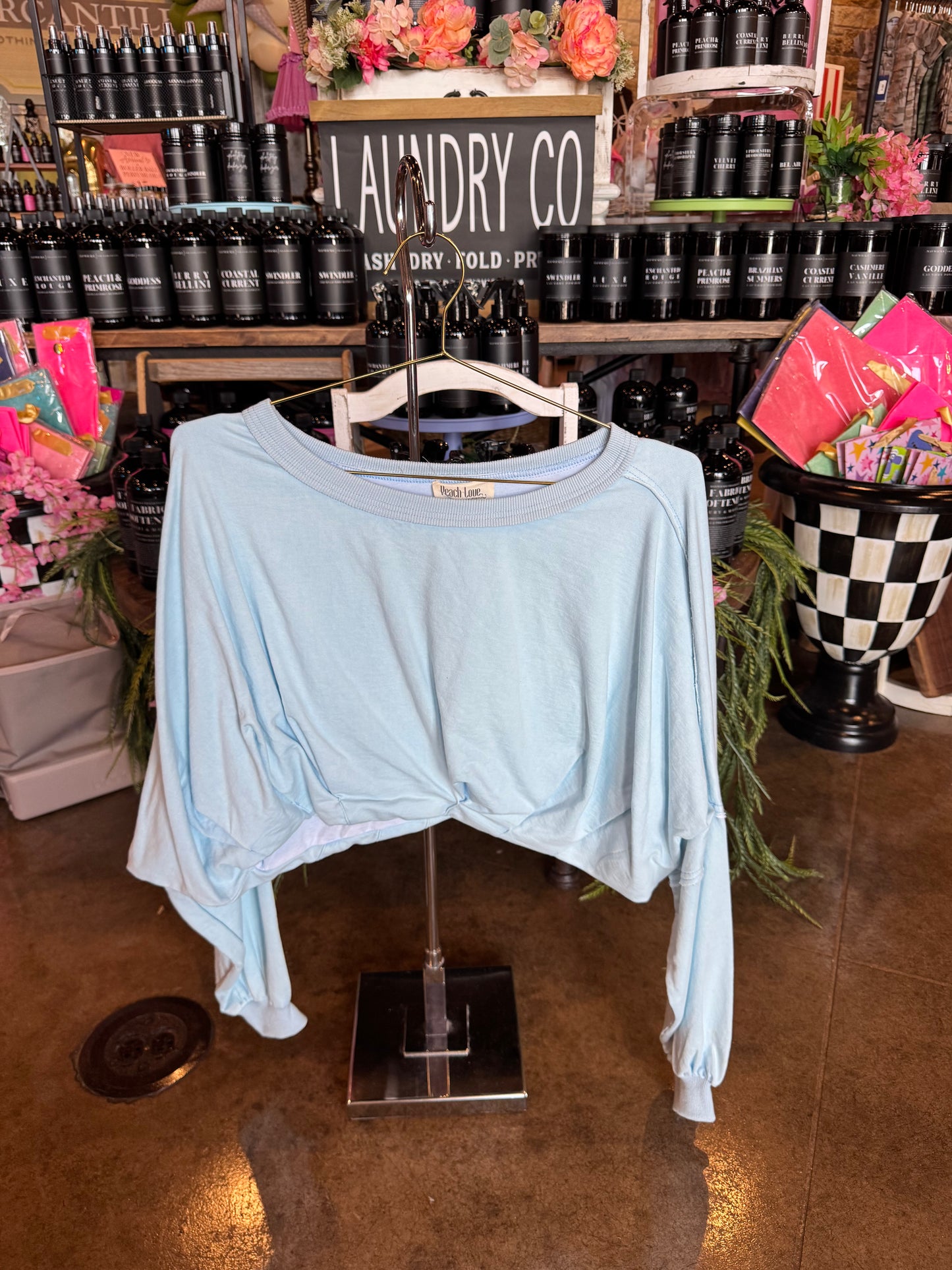 Kelean Cropped Bubble Sweatshirt