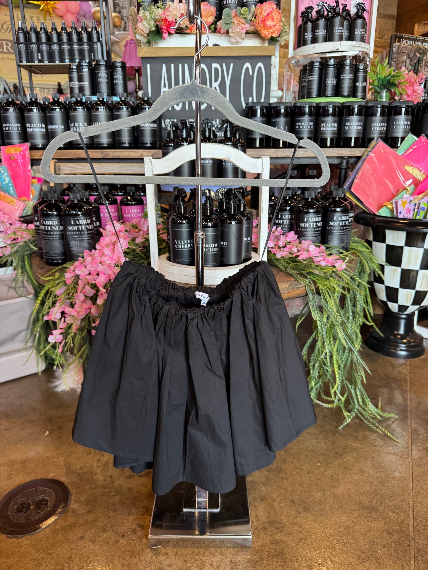 Kaeley Poplin Tube Top Black