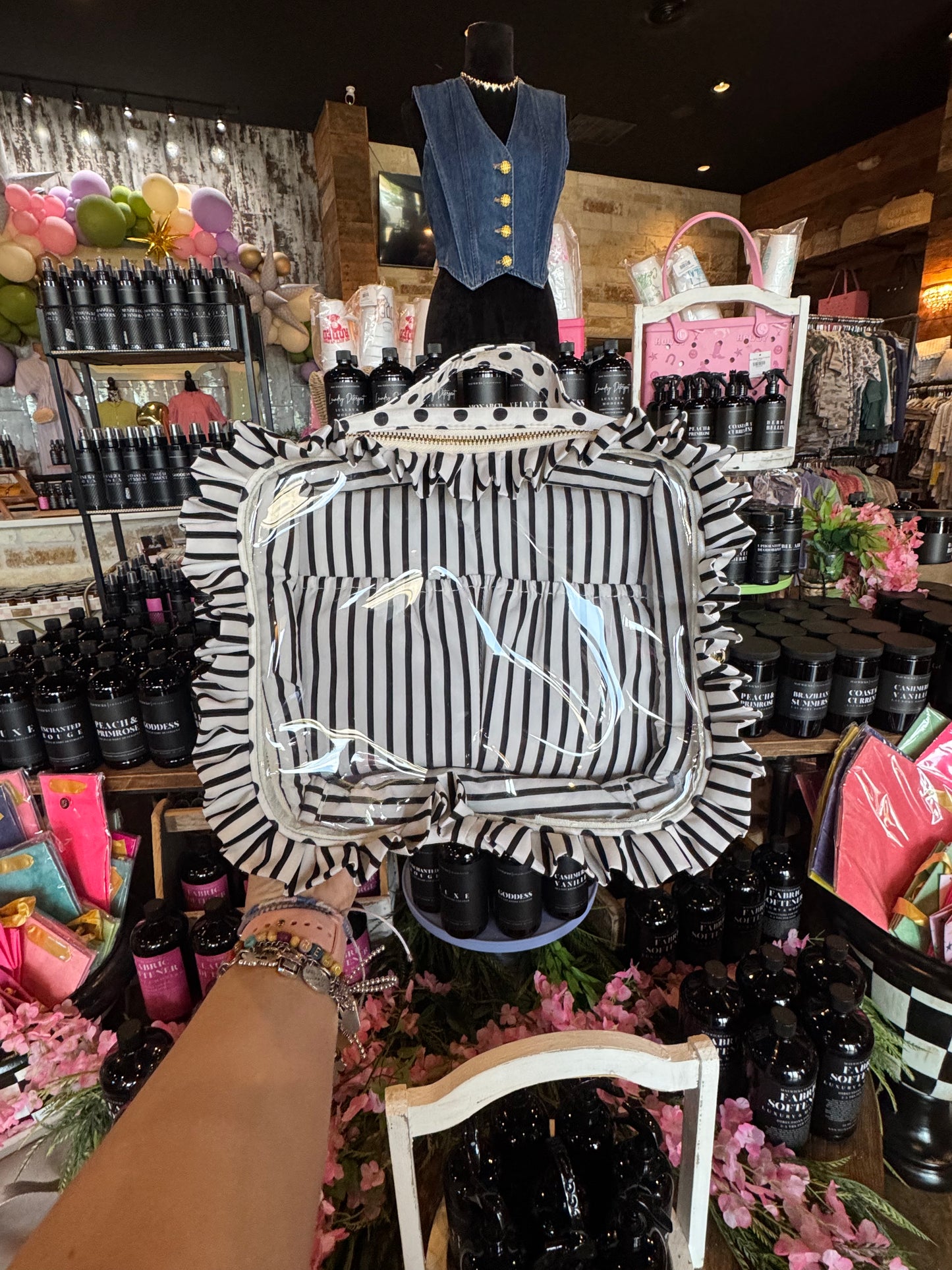 Polka Dot Clear XL bag