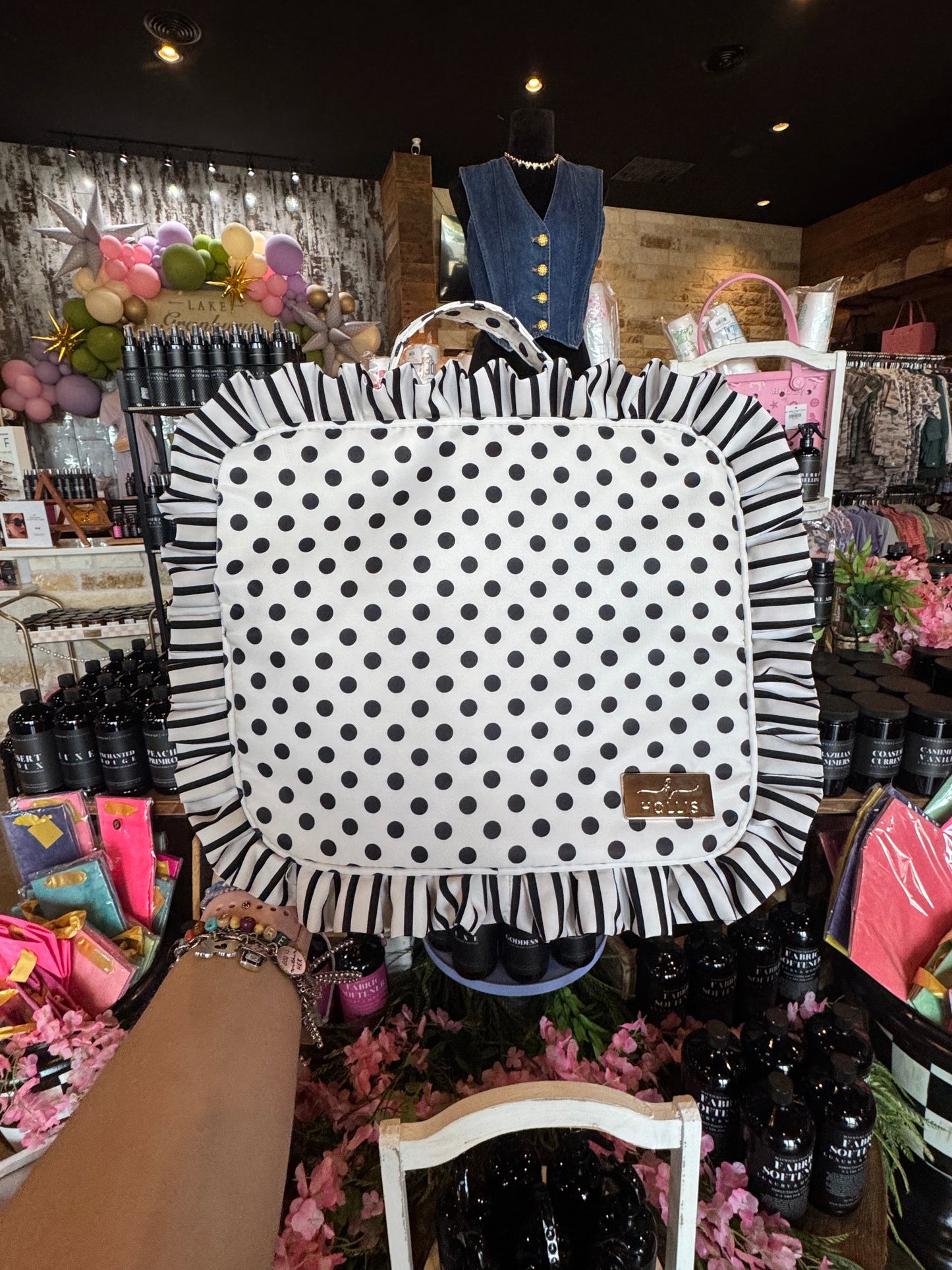 Polka Dot Clear XL bag