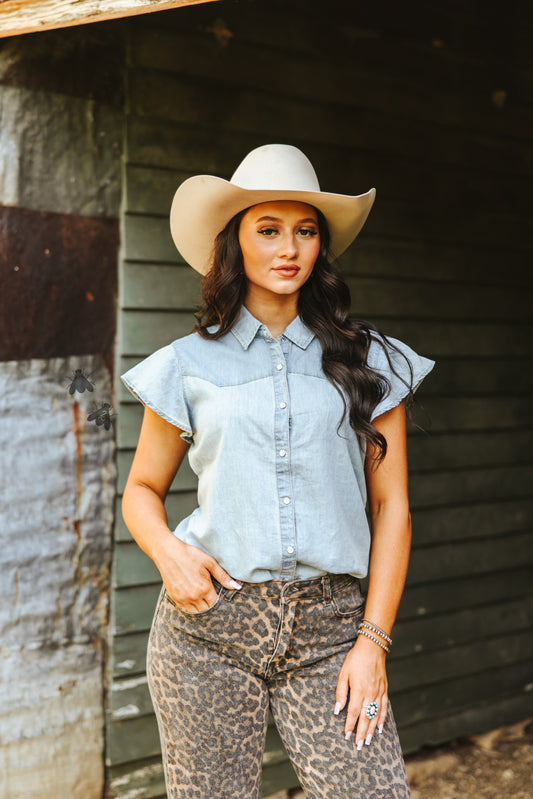 Dainty Denim Top
