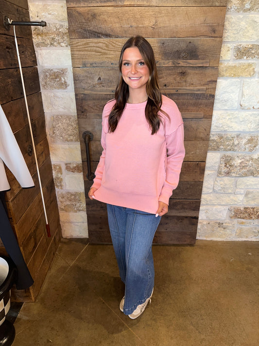 Camilia Reversible Sweater Cabernet/Pink