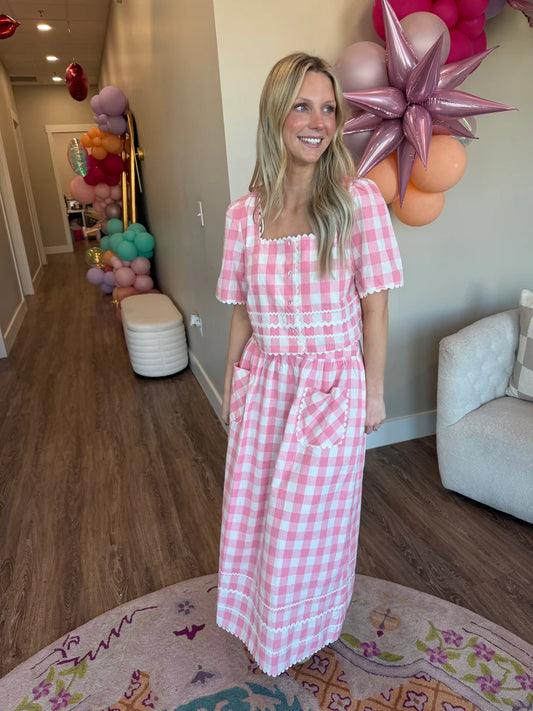 Ric Rac Gingham Midi Top