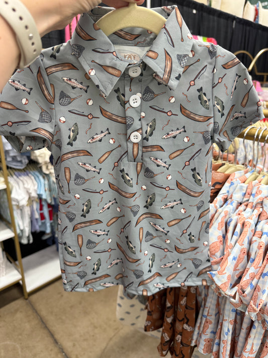 Gone Fishing Polo