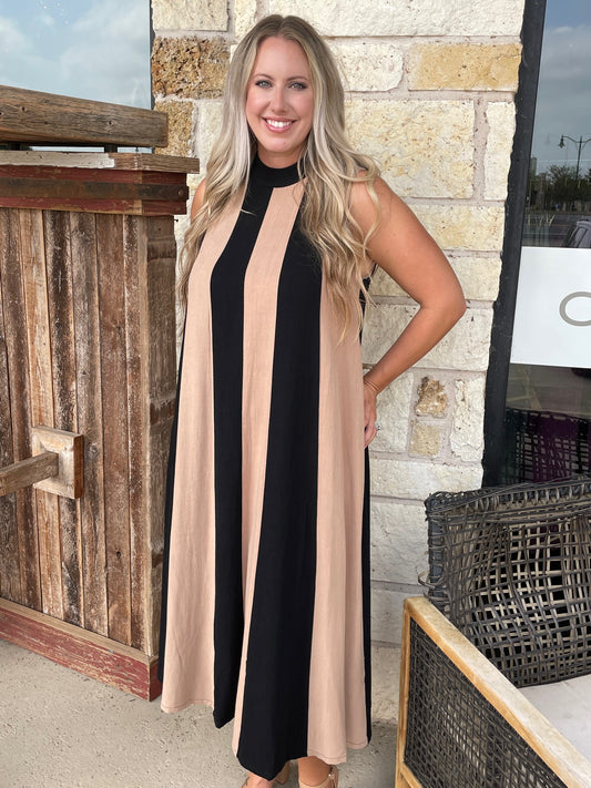 Color Block Stripe Maxi