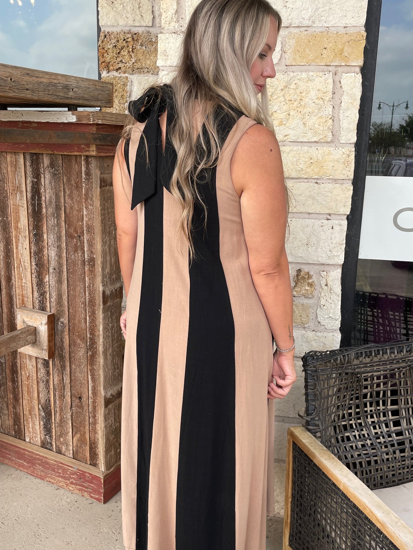 Color Block Stripe Maxi
