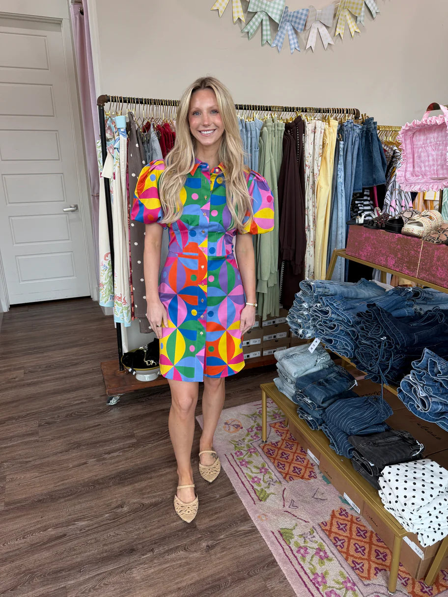 Britt Dress- Floral Prism