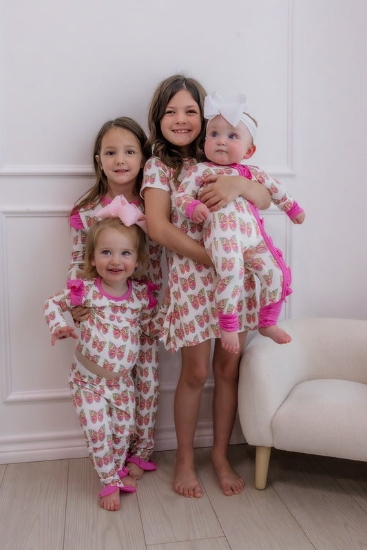Girls Butterfly Bamboo Dress