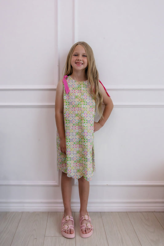 Floral Checkered Dress