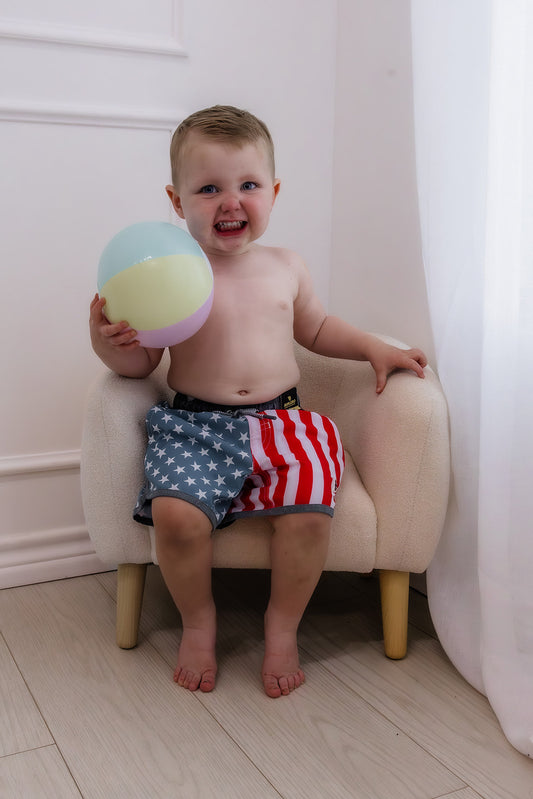 Youth swim trunk - throwback USA