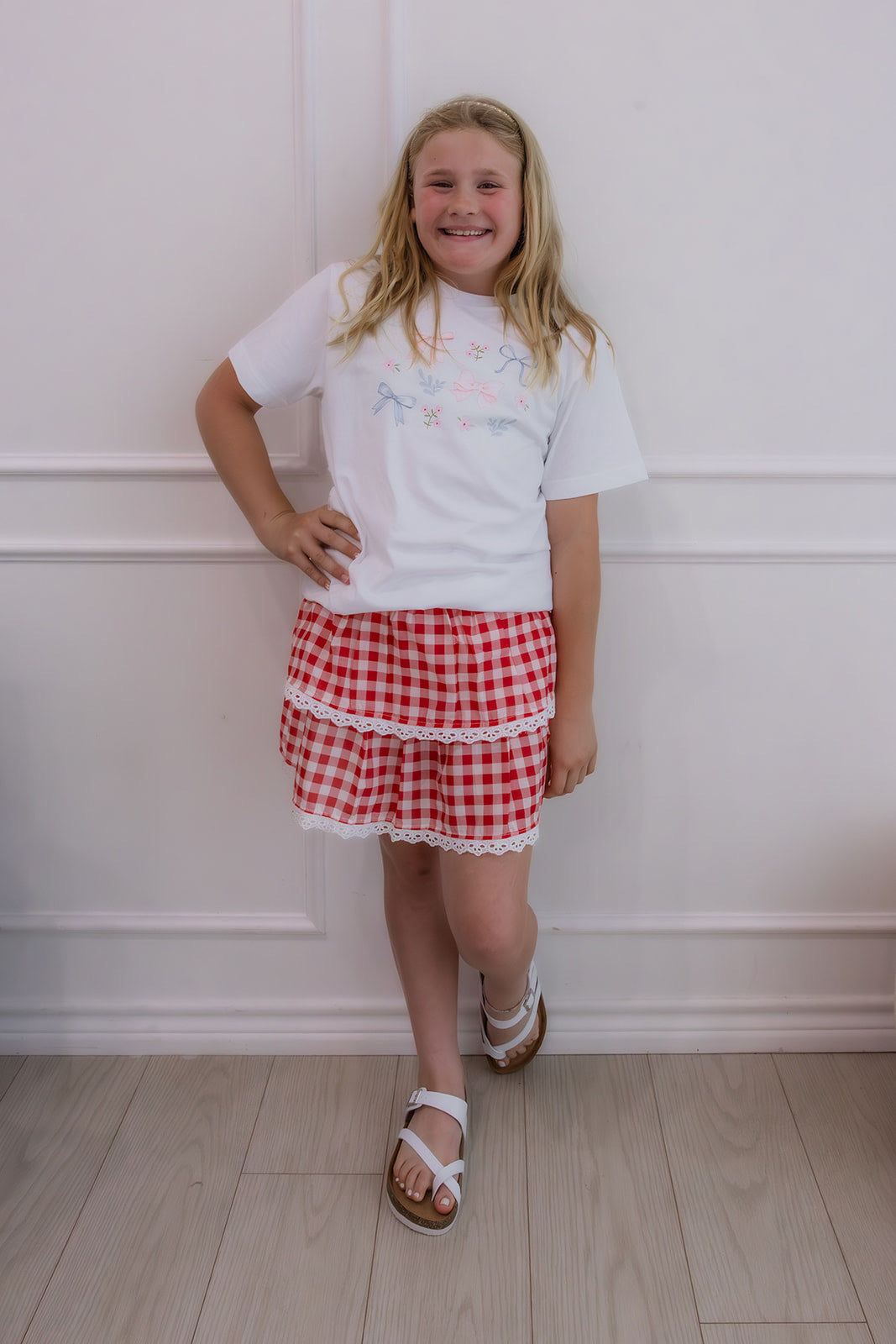 Red Gingham Skort