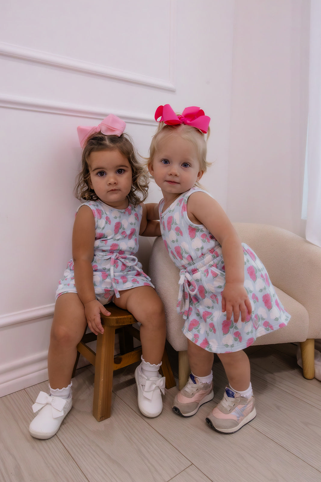 Girls Sleeveless Hydrangea Skort Dress