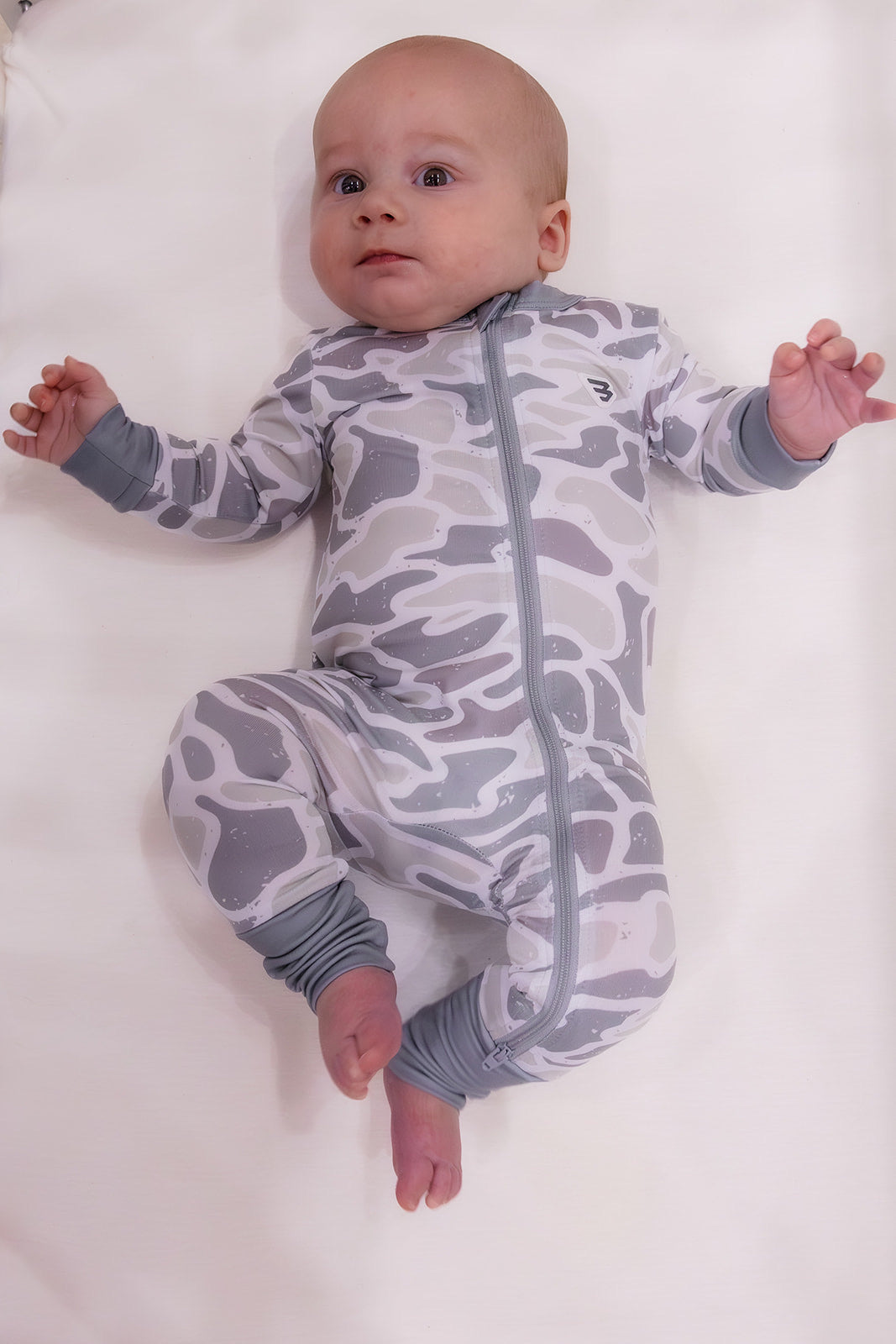 Baby Zip Up - White Camo